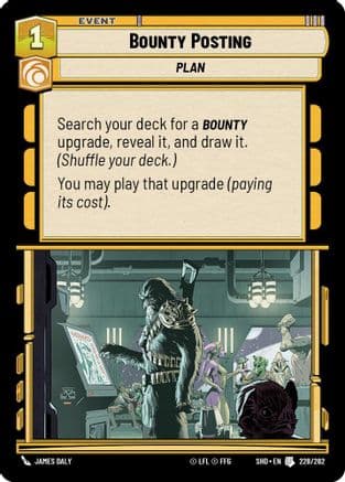 Bounty Posting — Shadows of the Galaxy Star Wars: Unlimited card by James Daly