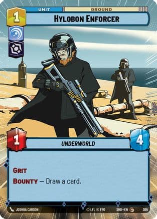 Hylobon Enforcer (Hyperspace) — Shadows of the Galaxy Star Wars: Unlimited card by Joshua Cairós