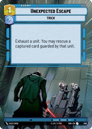 Unexpected Escape (Hyperspace) — Shadows of the Galaxy Star Wars: Unlimited card by ALEX CAIN