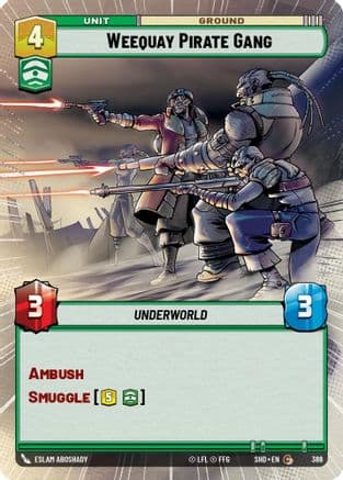 Weequay Pirate Gang (Hyperspace) — Shadows of the Galaxy Star Wars: Unlimited card by Unknown