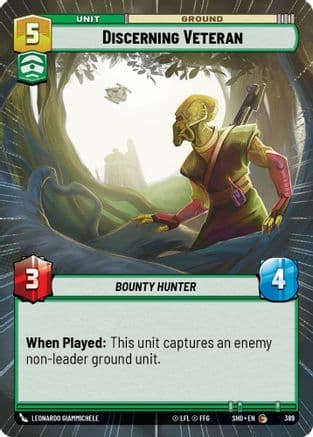 Discerning Veteran (Hyperspace) — Shadows of the Galaxy Star Wars: Unlimited card by Leonardo Giammichele