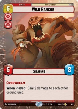 Wild Rancor (Hyperspace) — Shadows of the Galaxy Star Wars: Unlimited card by David Buisan