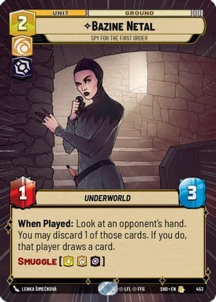 Bazine Netal - Spy for the First Order (Hyperspace) — Shadows of the Galaxy Star Wars: Unlimited card by LENKA ŠIMEČKOVÁ