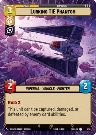 Lurking TIE Phantom (Hyperspace) — Shadows of the Galaxy Star Wars: Unlimited card by Darren Tan