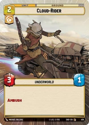 Cloud-Rider (Hyperspace) — Shadows of the Galaxy Star Wars: Unlimited card by Michael Sutfin