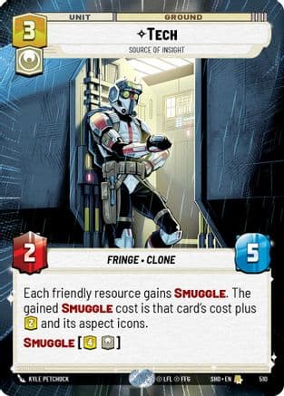 Tech - Source of Insight (Hyperspace) — Shadows of the Galaxy Star Wars: Unlimited card by Kyle Peterman
