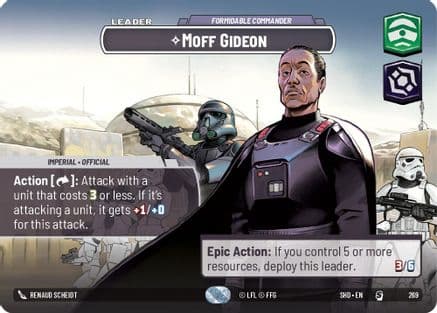 Moff Gideon - Formidable Commander (Showcase) — Shadows of the Galaxy