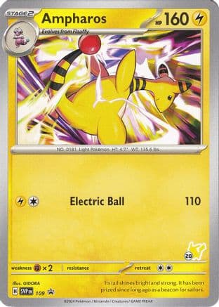 Ampharos - Pikachu 28 — Pokémon TCG card