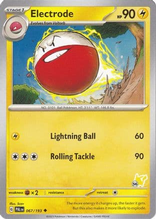 Electrode - Pikachu 56 — Battle Academy 2024 Pokémon TCG card by Scav