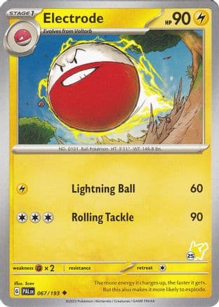 Electrode - Pikachu 25 — Battle Academy 2024 Pokémon TCG card by Scav