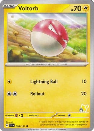 Voltorb - Pikachu 55 — Battle Academy 2024 Pokémon TCG card by sui