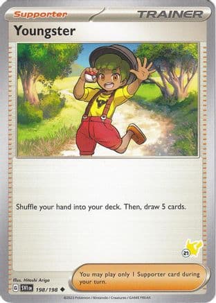 Youngster - Pikachu 21 — Battle Academy 2024 Pokémon TCG card by Hitoshi Ariga