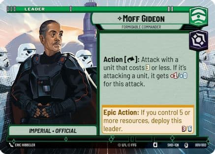 Moff Gideon - Formidable Commander (Hyperspace) — Prerelease Promos