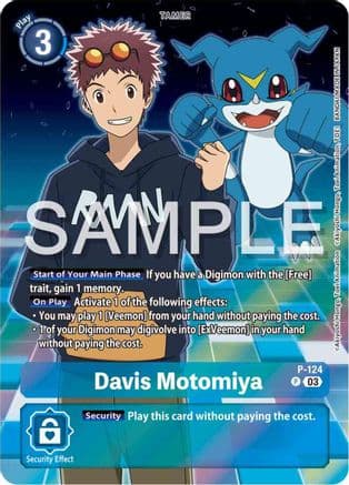Davis Motomiya - P-124 (Digimon Adventure 02: The Beginning Set) — Digimon Promotion Cards