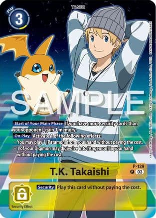 T.K. Takaishi - P-129 (Digimon Adventure 02: The Beginning Set) — Digimon Promotion Cards