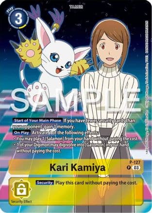 Kari Kamiya - P-127 (Digimon Adventure 02: The Beginning Set) — Digimon Promotion Cards