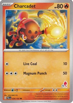 Charcadet - Armarouge 13 — Battle Academy 2024 Pokémon TCG card by KEIICHIRO ITO