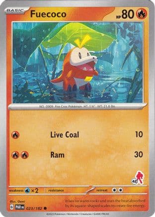Fuecoco - Armarouge 42 — Battle Academy 2024 Pokémon TCG card by Taiga Kasai