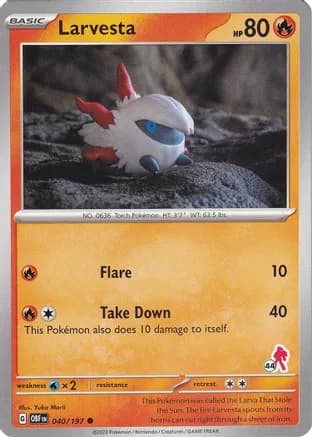 Larvesta - Armarouge 44 — Battle Academy 2024 Pokémon TCG card by 5ban Graphics