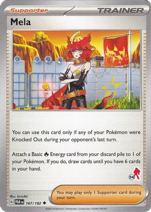 Mela - Armarouge 54 — Battle Academy 2024 Pokémon TCG card by Atsuko Nishida