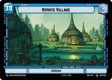 Remote Village // Shield — Shadows of the Galaxy Star Wars: Unlimited card by Borja Pindado
