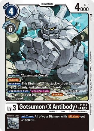 Gotsumon (X Antibody) - P-144 (Store Tournament 2024 Jul. - Sep. Participation Pack) — Digimon Promotion Cards