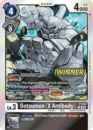 Gotsumon (X Antibody) - P-144 (Store Tournament 2024 Jul. - Sep. Winner Pack) — Digimon Promotion Cards