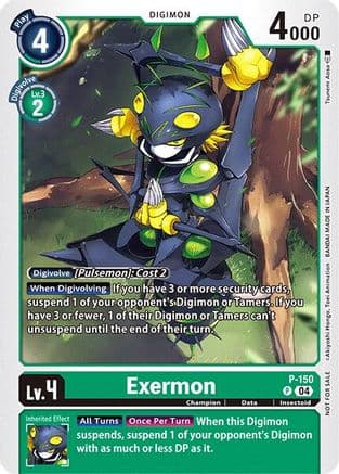 Exermon - P-150 (Store Tournament 2024 Jul. - Sep. Participation Pack) — Digimon Promotion Cards