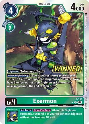 Exermon - P-150 (Store Tournament 2024 Jul. - Sep. Winner Pack) — Digimon Promotion Cards