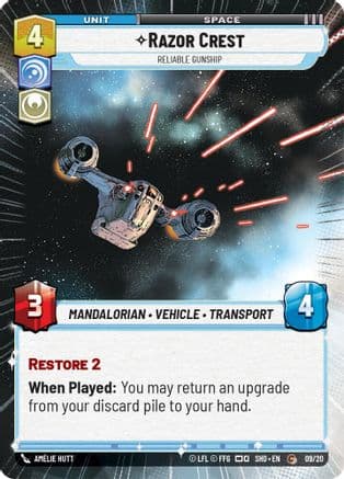 Razor Crest - Reliable Gunship (Hyperspace) — Shadows of the Galaxy: Weekly Play Promos