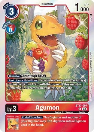 Agumon — Secret Crisis Digimon Card Game card by Akiyoshi Honga, Toei Animation