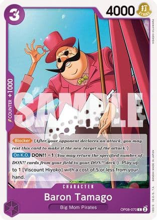 Baron Tamago — Two Legends One Piece Card Game card by HISASHI FUJIWARA