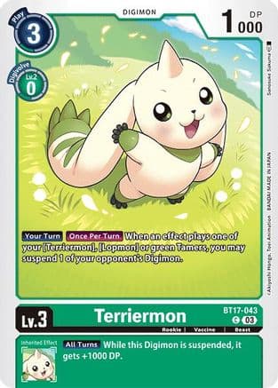 Terriermon — Secret Crisis Digimon Card Game card by Sansuke Sakuma