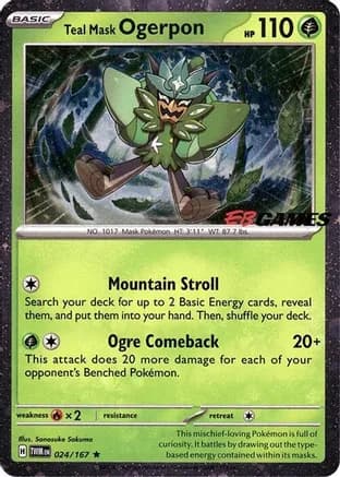 Teal Mask Ogerpon (Cosmos Holo) (EB Games Exclusive) — Miscellaneous Cards & Products