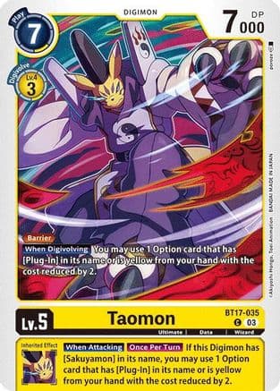 Taomon — Secret Crisis Digimon Card Game card by poroze