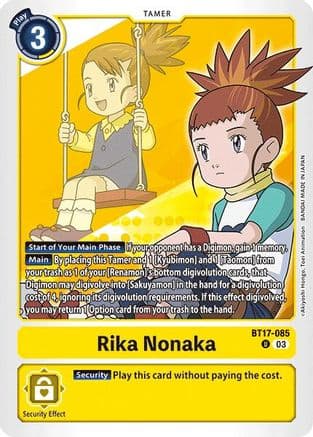 Rika Nonaka — Secret Crisis Digimon Card Game card by Akiyoshi Hongo, Toei Animation