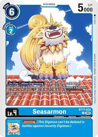 Seasarmon — Secret Crisis Digimon Card Game card by Akiyoshi Honga, Toei Animation