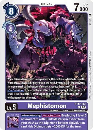 Mephistomon — Secret Crisis Digimon Card Game card by Akiyoshi Honga, Toei Animation