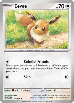 Eevee - 133/165 (Pokemon Together) — Miscellaneous Cards & Products Pokémon TCG card by Naoki Saito