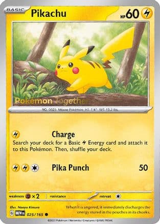 Pikachu - 025/165 (Pokemon Together) — Miscellaneous Cards & Products Pokémon TCG card by Naoyo Kimura
