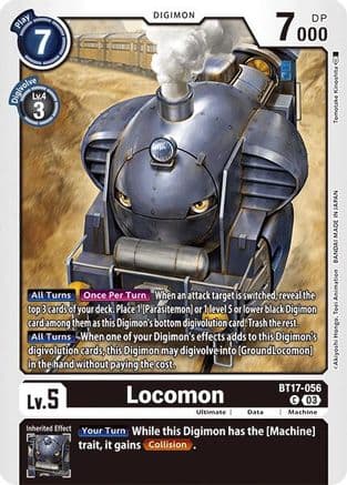 Locomon — Secret Crisis Digimon Card Game card by Tomotake Kinoshita