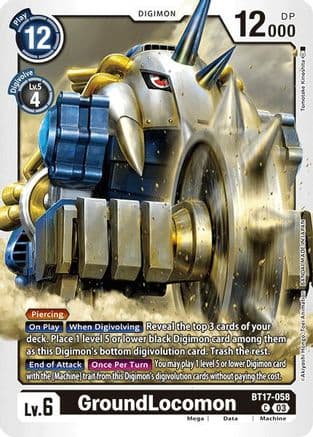 GroundLocomon — Secret Crisis Digimon Card Game card by Tomotake Kinoshita