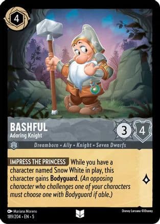 Bashful - Adoring Knight — Shimmering Skies Disney Lorcana card by Mariana Moreno
