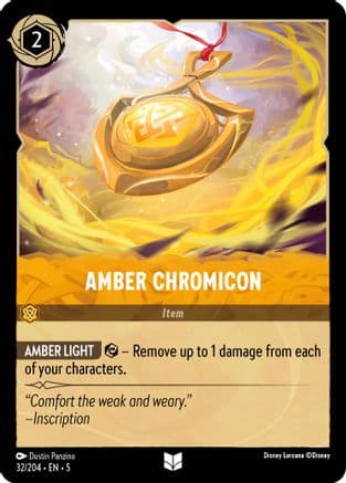 Amber Chromicon — Shimmering Skies Disney Lorcana card by Dustin Panzino