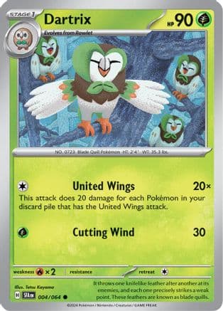 Dartrix — SV: Shrouded Fable Pokémon TCG card by Tetsu Kayama