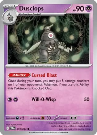 Dusclops - 019/064 — SV: Shrouded Fable Pokémon TCG card by Aya Kusube