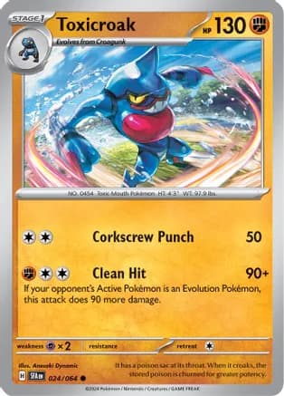 Toxicroak — SV: Shrouded Fable Pokémon TCG card by Anesaki Dynamic