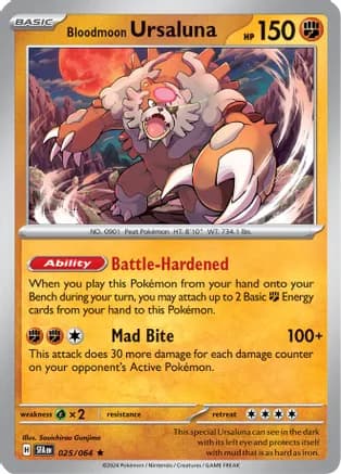 Bloodmoon Ursaluna — SV: Shrouded Fable Pokémon TCG card by Souichirou Gunjima