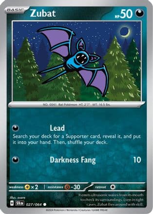 Zubat — SV: Shrouded Fable Pokémon TCG card by osare
