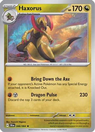 Haxorus — SV: Shrouded Fable Pokémon TCG card by Tsuyoshi Nagano